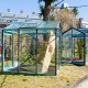 Gewächshaus Piccolo 3,56m² aus lackiertem Aluminium und 4mm Sicherheitsglas – ACD