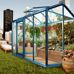 Gewächshaus Piccolo 4,74m² aus lackiertem Aluminium und 4mm Sicherheitsglas – ACD