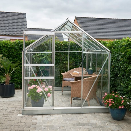 Gewächshaus 5m² aus Aluminium und Blankglas Popular 86 - Halls