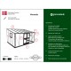 Gewächshaus Veranda aus Aluminium und Sicherheitsglas 4,4m² - Juliana