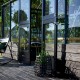Gewächshaus für Mauerfundament Grand Oase 13m² anthrazit Aluminium und 3mm Sicherheitsglas - Juliana