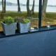 Gewächshaus für Mauerfundament Grand Oase 13m² anthrazit Aluminium und 3mm Sicherheitsglas - Juliana
