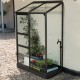 Gewächshaus Melissa 0,9m² in Anthrazit aus Aluminium und Sicherheitsglas + Fundamentrahmen inkl. - Natura Lams
