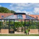 Gewächshaus für Mauerfundament Grand Oase 18,8m² anthrazit Aluminium und 3mm Sicherheitsglas - Juliana