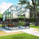 Gewächshaus Freya 7600 schwarz aus Aluminium, 3mm Sicherheitsglas und 6mm Polycarbonatplatten - Vitavia