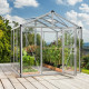 Gewächshaus Zeus 6200 aus Aluminium, 3mm Sicherheitsglas und 10mm Polycarbonatplatten - Vitavia