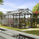 Gewächshaus Zeus 15700 schwarz aus Aluminium, 3mm Sicherheitsglas und 10mm Polycarbonatplatten - Vitavia