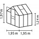 Gewächshaus Venus 3,8m² schwarz aus Aluminium und 3mm Sicherheitsglas - Vitavia