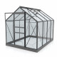 Gewächshaus Venus 5,0m² schwarz aus Aluminium und 3mm Sicherheitsglas - Vitavia