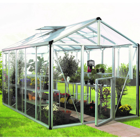 Gewächshaus Zeus 10000 aus Aluminium, 3mm Sicherheitsglas und 10mm Polycarbonatplatten - Vitavia