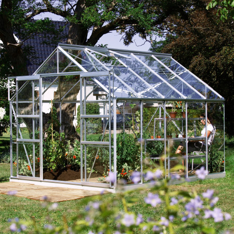 Gewächshaus Mars 8,3m² aus Aluminium und 3mm Sicherheitsglas - Vitavia