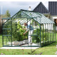 Gewächshaus Mars 11,5m² smaragd aus Aluminium und 3mm Sicherheitsglas - Vitavia