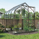 Gewächshaus Orion 5,0m² schwarz aus Aluminium und 3mm Sicherheitsglas - Vitavia
