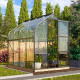 Gewächshaus Orion 5,0m² schwarz aus Aluminium und 3mm Sicherheitsglas - Vitavia