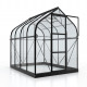 Gewächshaus Orion 5,0m² schwarz aus Aluminium und 3mm Sicherheitsglas - Vitavia
